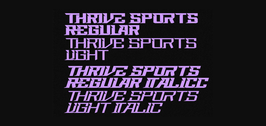 Thrive Sports Font Poster 10