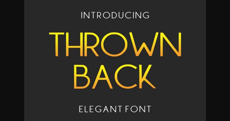 Thrown Back Font Poster 3