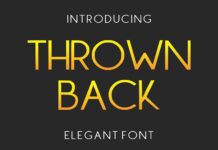 Thrown Back Font Poster 1