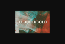 Thunderbold Font Poster 1