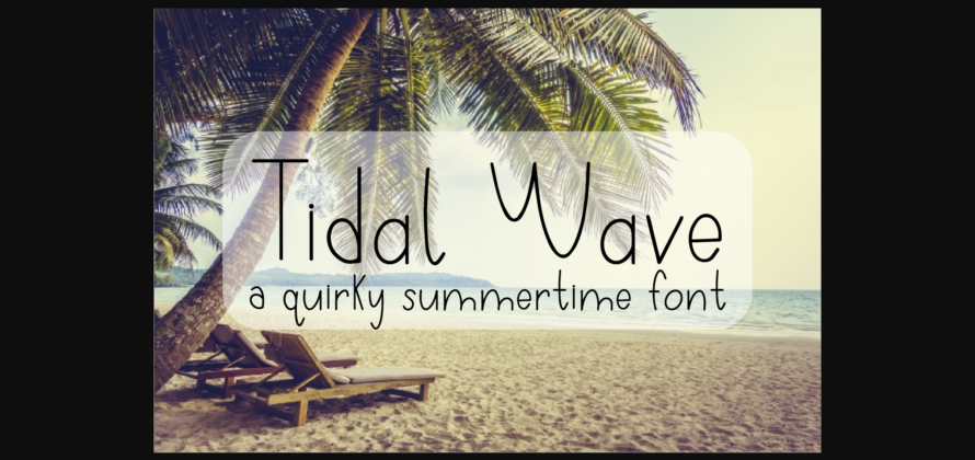 Tidal Wave Font Poster 3
