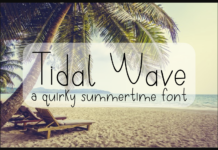 Tidal Wave Font Poster 1