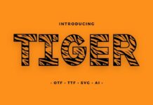 Tiger Font Poster 1