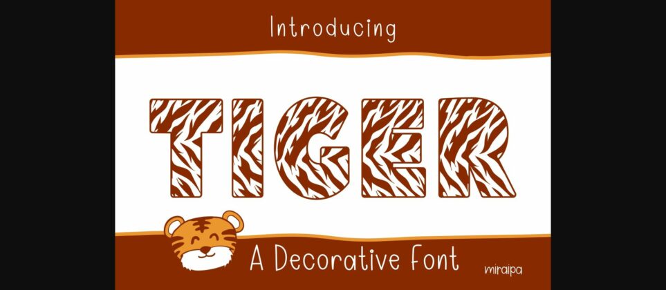 Tiger Font Poster 3