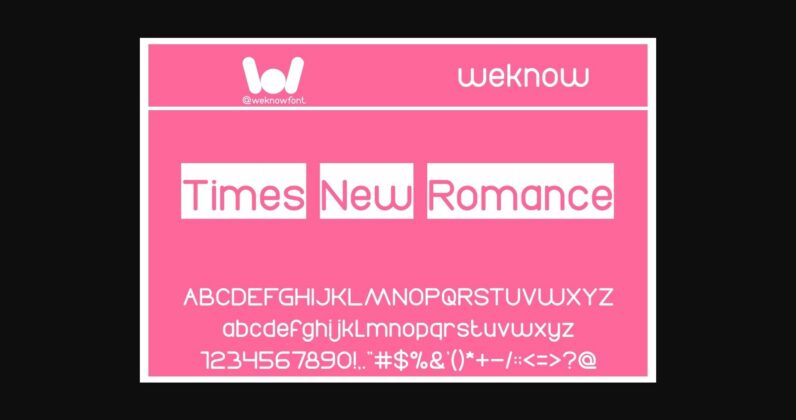 Times New Romance Font Poster 3