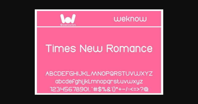 Times New Romance Font Poster 4