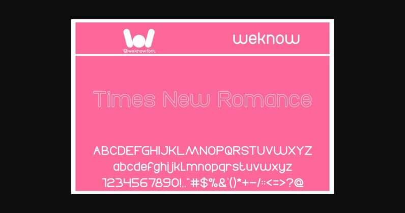 Times New Romance Font Poster 6