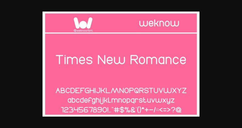 Times New Romance Font Poster 7