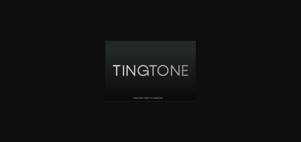 Tingtone Font Poster 1