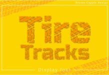 Tire Tracks Font Poster 1