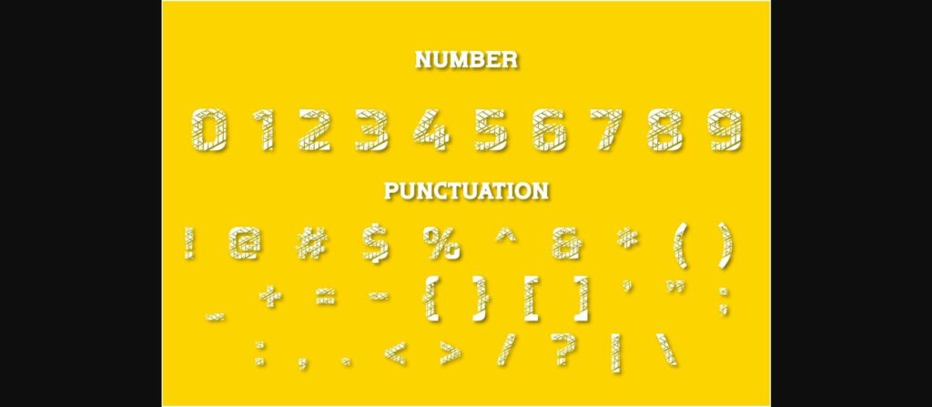 Tire Tracks Font Poster 6