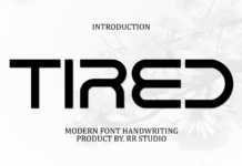Tired Font Poster 1