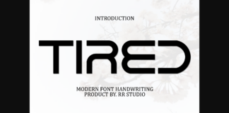 Tired Font Poster 1