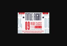 Title Fight Font Poster 1