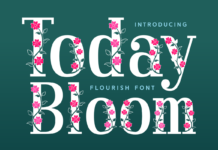 Today Bloom Font Poster 1