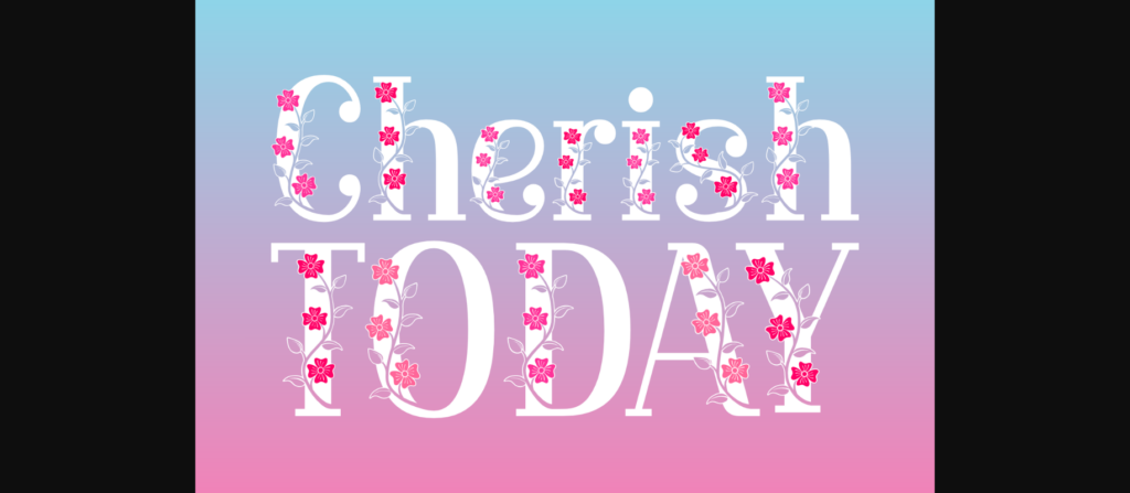 Today Bloom Font Poster 5