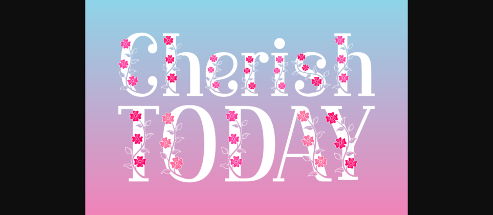 Today Bloom Font Poster 5