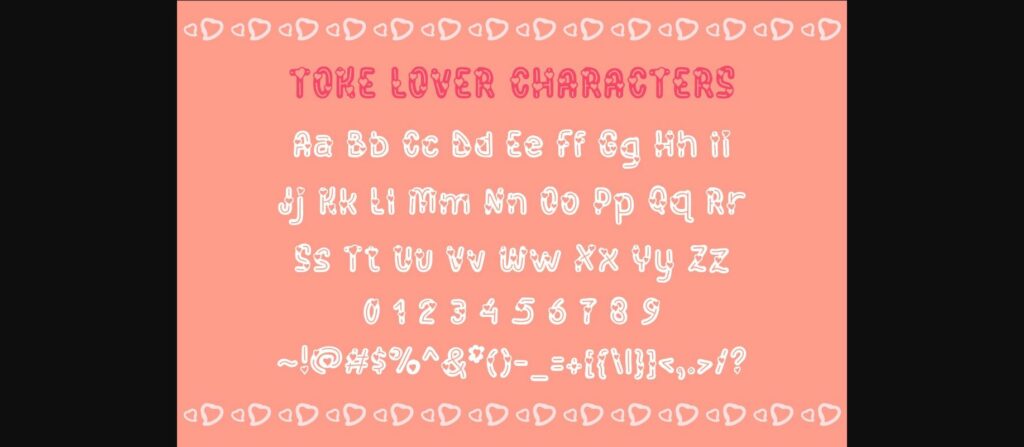 Toke Lover Font Poster 7