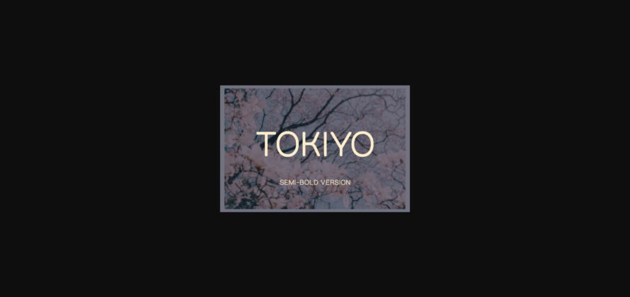 Tokiyo Semi-Bold Font Poster 3
