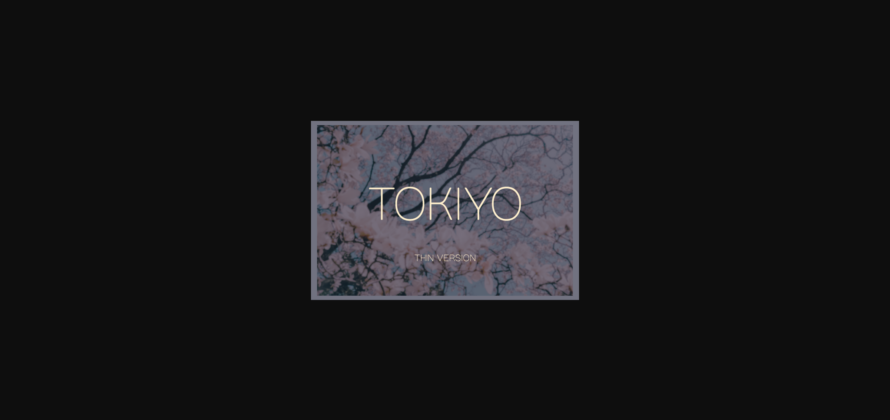 Tokiyo Thin Font Poster 3