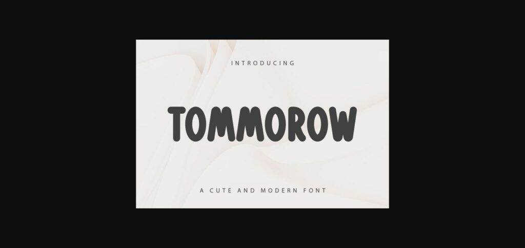 Tommorow Font Poster 3