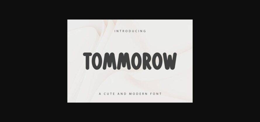 Tommorow Font Poster 3