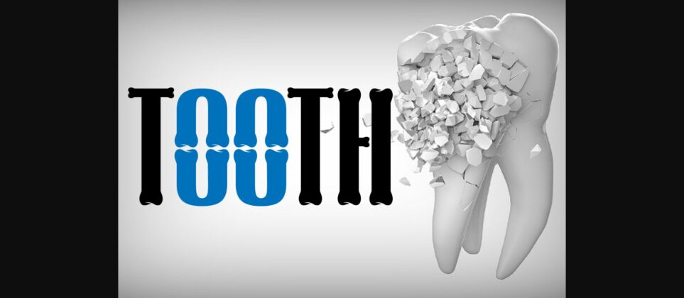 Tooth Font Poster 3
