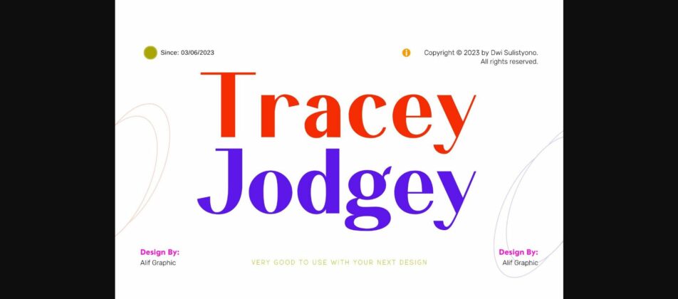 Tracey Jodgey Font Poster 3