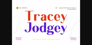 Tracey Jodgey Font Poster 1
