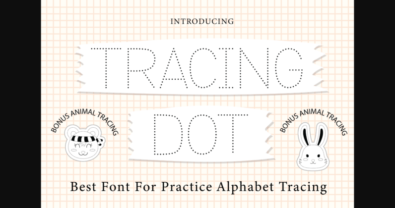 Tracing Dot Font Poster 3