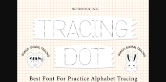 Tracing Dot Font Poster 1