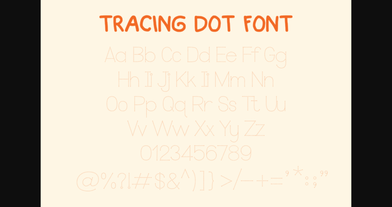 Tracing Dot Font Poster 6