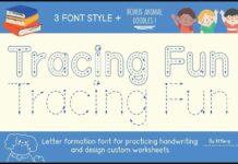 Tracing Fun Font Poster 1