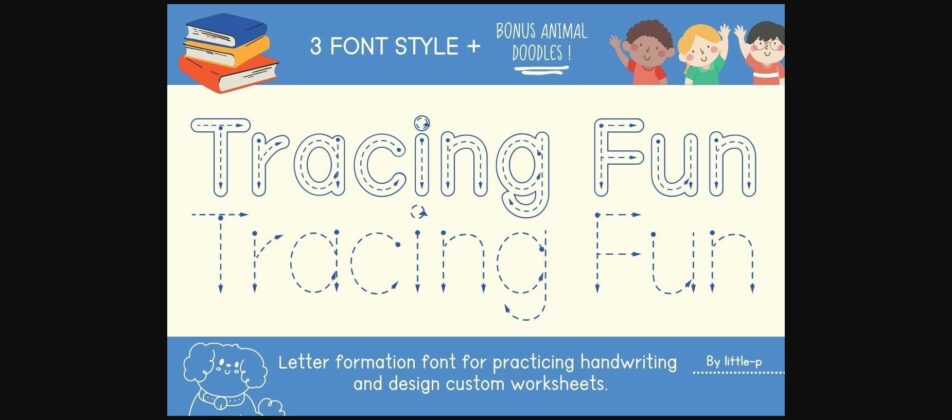 Tracing Fun Font Poster 1