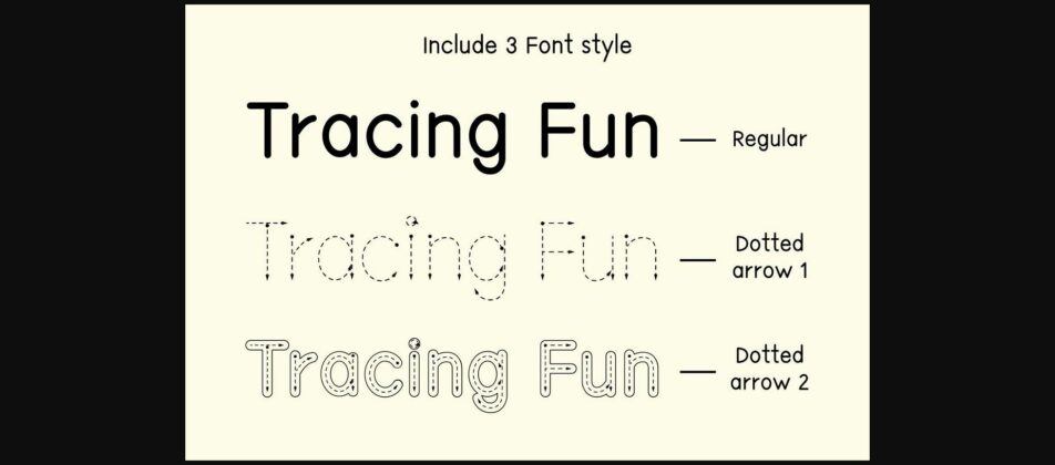Tracing Fun Font Poster 4