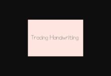 Tracing Handwriting Font Poster 1