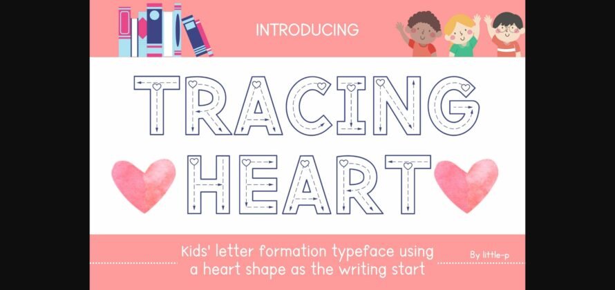 Tracing Heart Font Poster 3