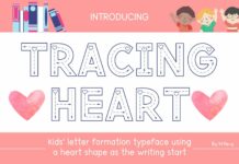 Tracing Heart Font Poster 1