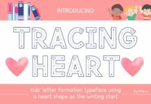 Tracing Heart Font Poster 1