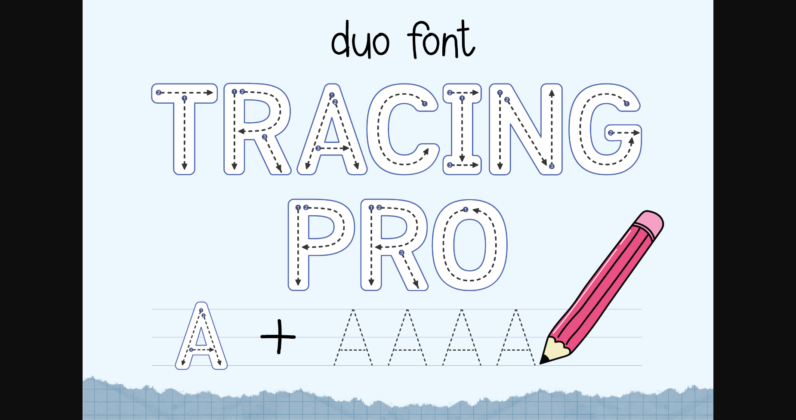Tracing Pro Font Poster 3