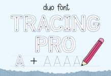 Tracing Pro Font Poster 1