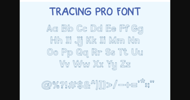 Tracing Pro Font Poster 6