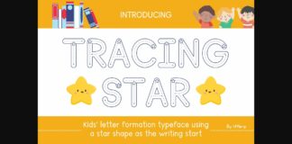 Tracing Star Font Poster 1