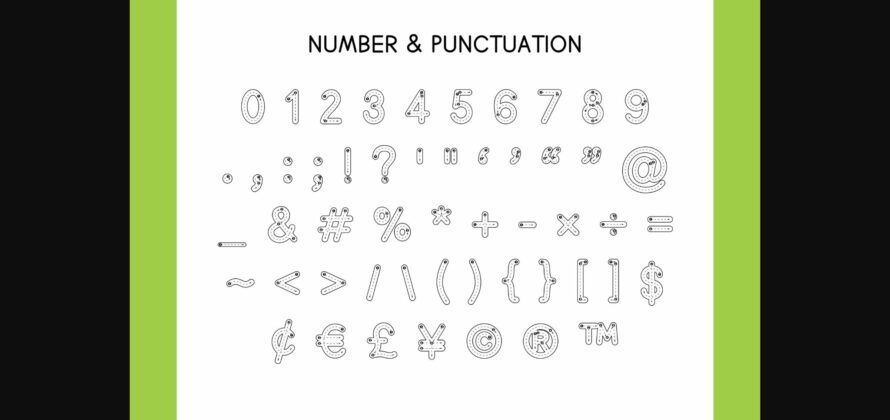 Tracing Step Font Poster 6