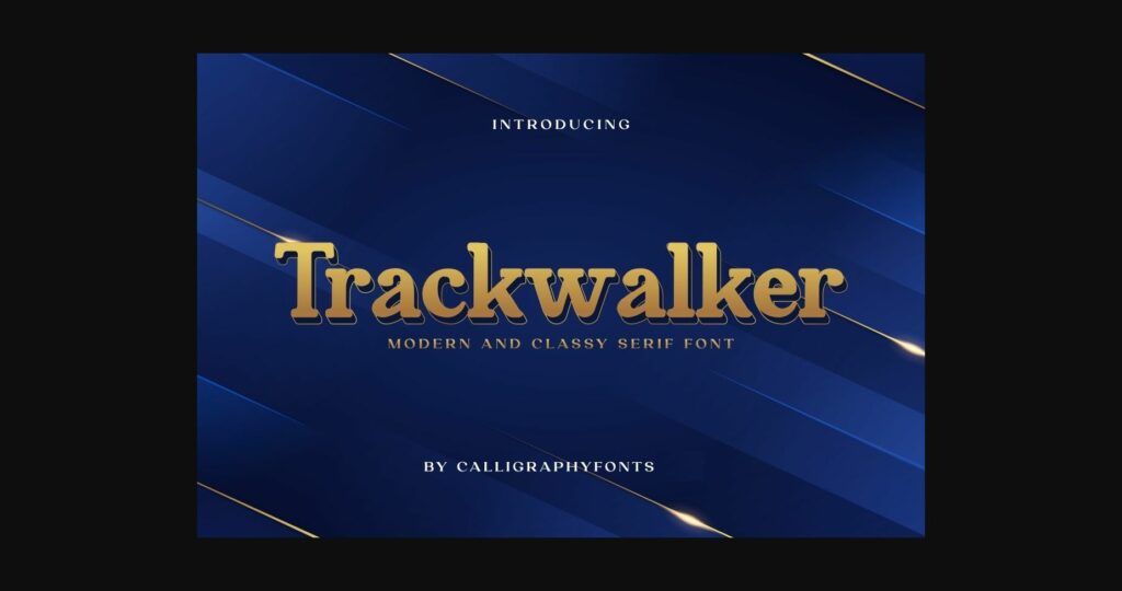 Trackwalker Font Poster 3