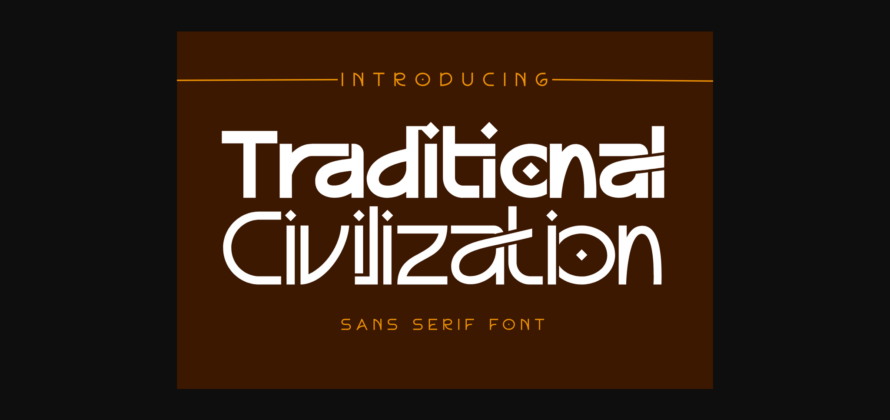 Traditional Civilization Font Poster 1
