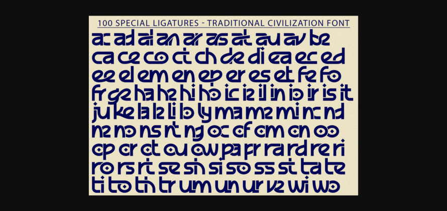 Traditional Civilization Font Poster 9