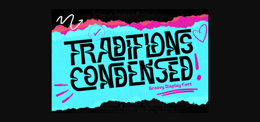 Traditions Condensed Font Poster 3
