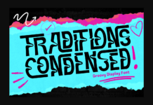 Traditions Condensed Font Poster 1