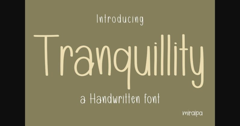 Tranquillity Font Poster 3